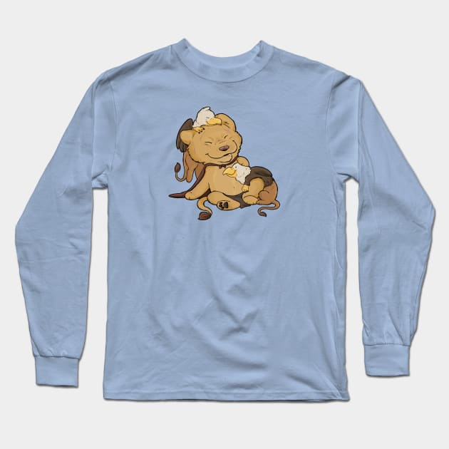 Griffins and Tabaxi Lion Long Sleeve T-Shirt by DnDoggos